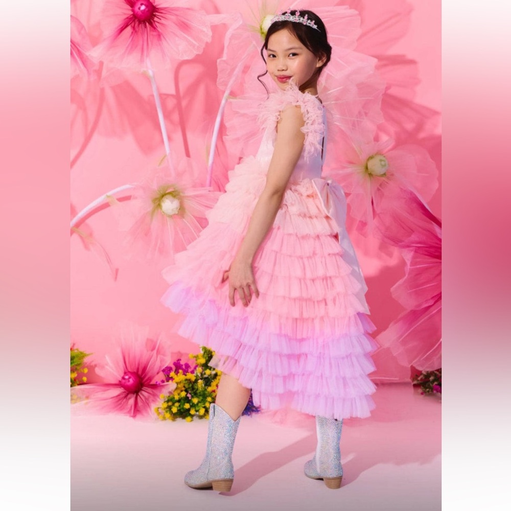 NWT Lola and the Boys Princess Feather Tulle Dress